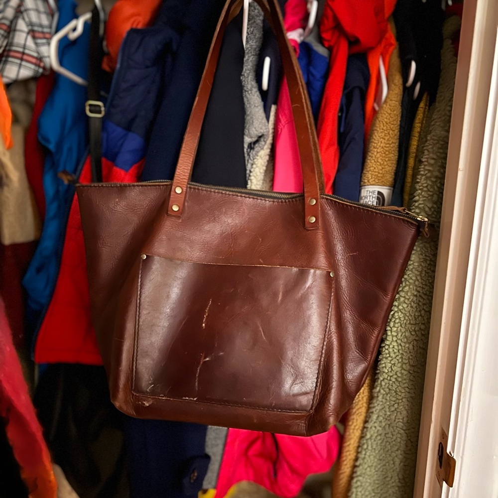 Portland Leather Goods Large Zipper Tote